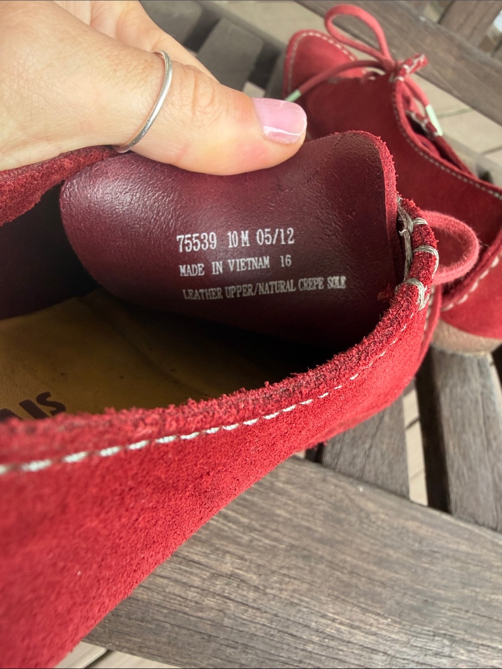 Clark’s suede leather moccasin shoes - Picture 6 of 8